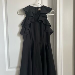 Elegant Black Ruffle Dress